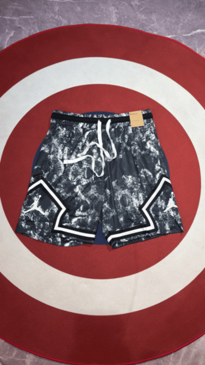 Jordan Black White Camo Shorts view 1