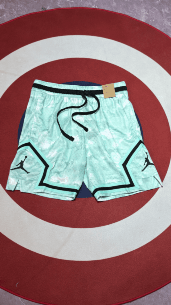 Jordan Mint Green Camo Mesh Shorts view 1