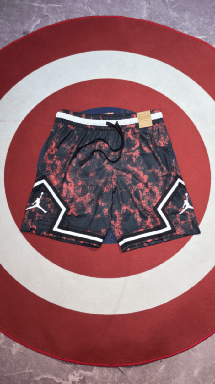 Jordan Red Camo Mesh Shorts view 1